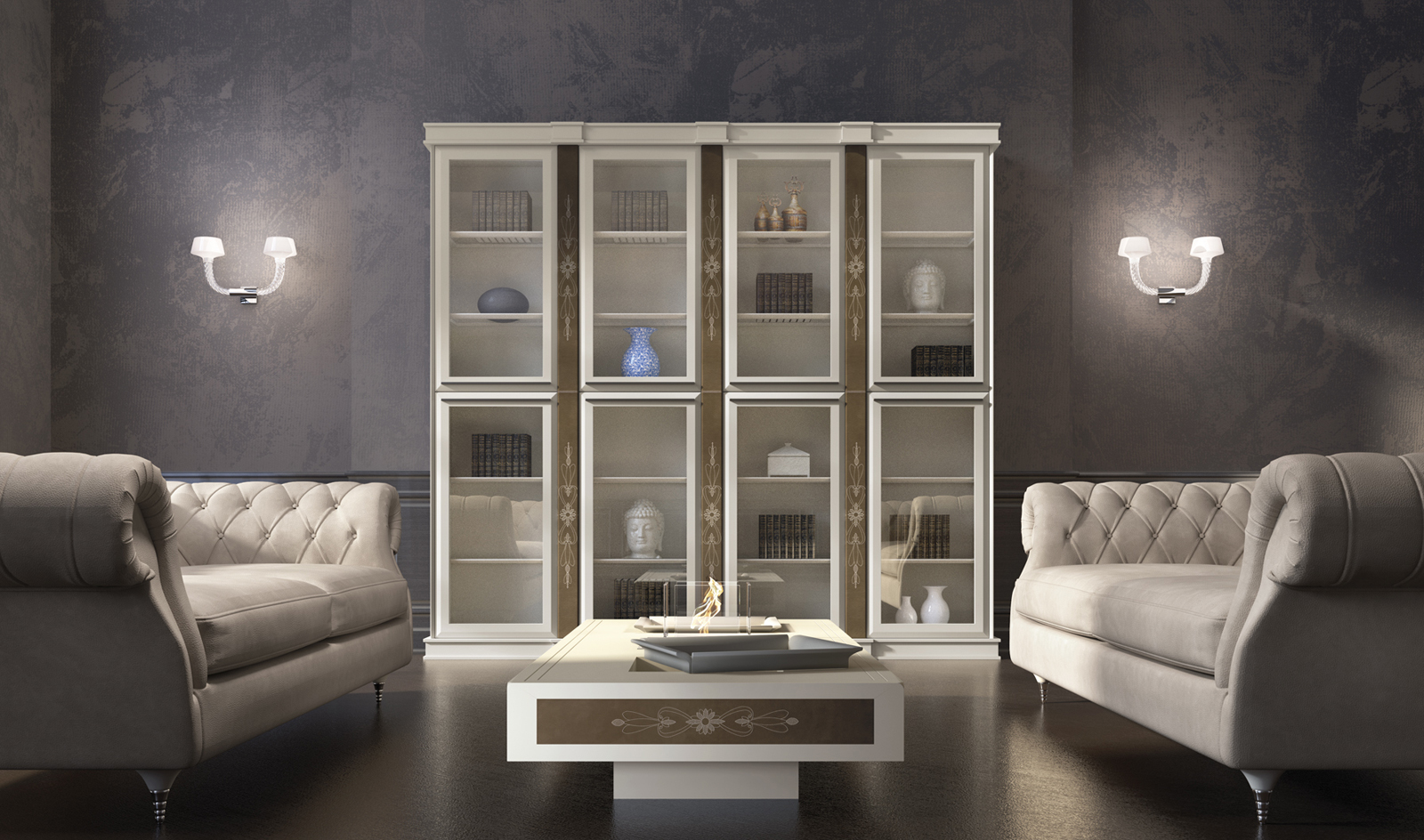 Luxury Bookcase for sale made in Italy