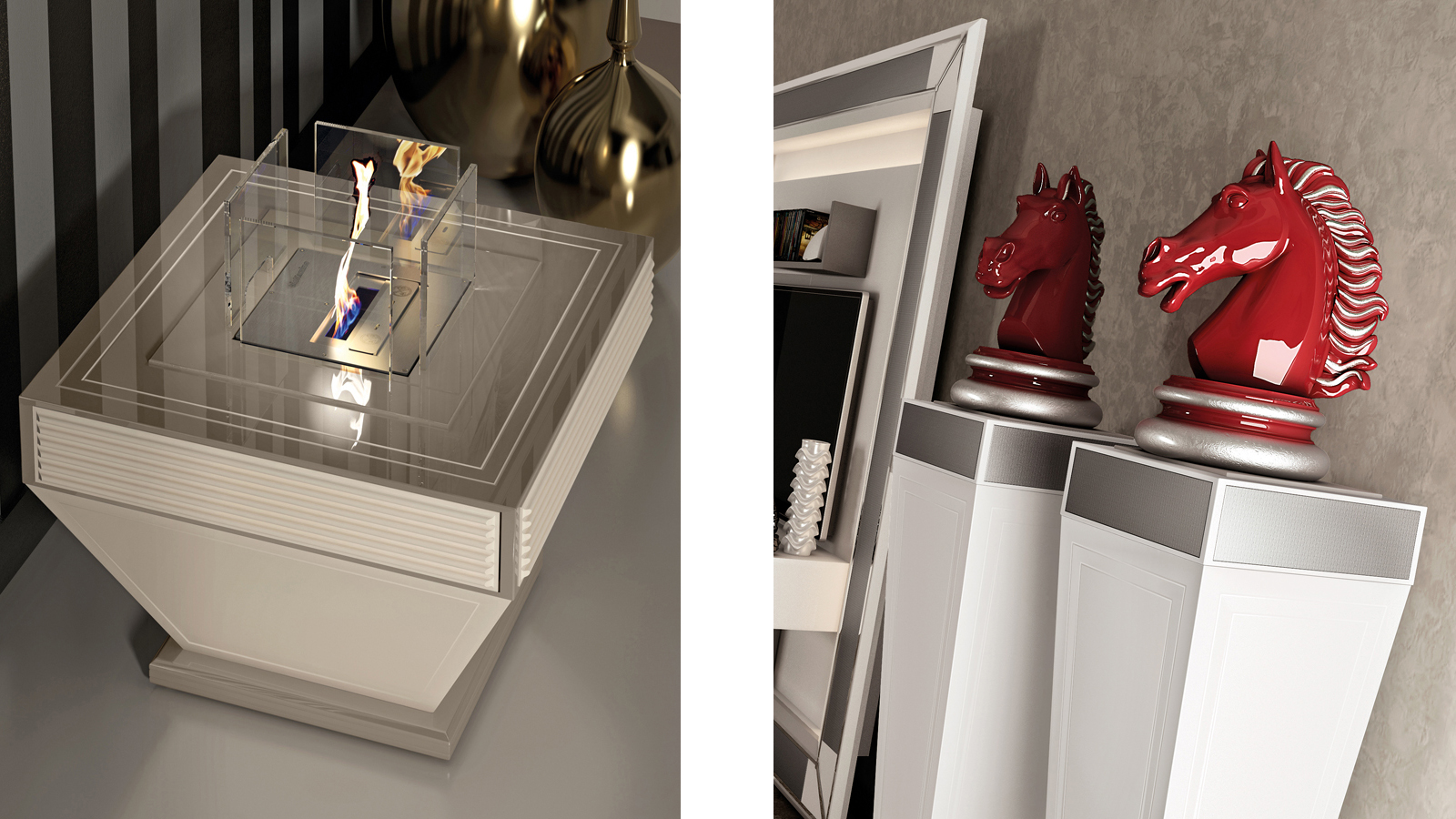 Luxury decorative objects for home decor made in italy