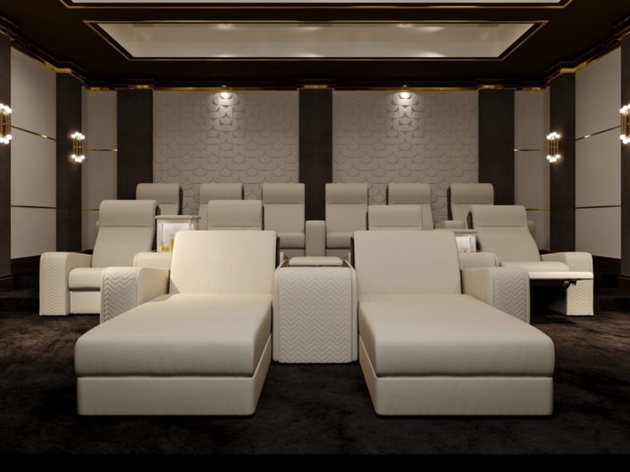 Luxury home theater made in Italy for private villas