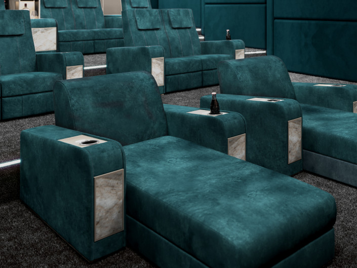 Cinema daybed for luxury home theater room projects