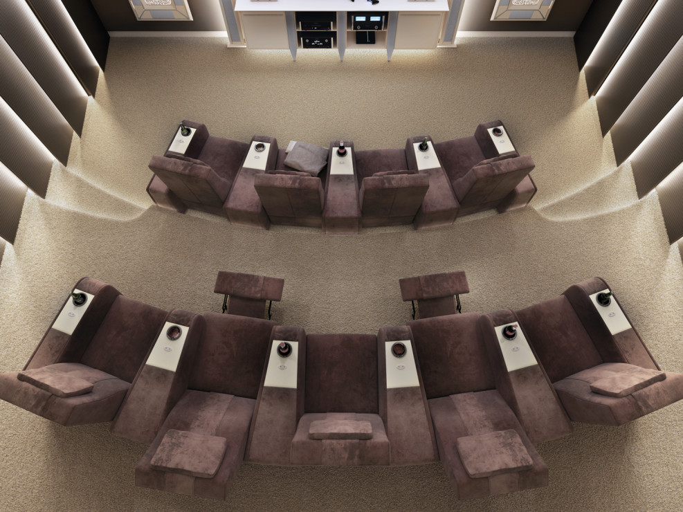 Bespoke Cinema room with cinema chairs for sale