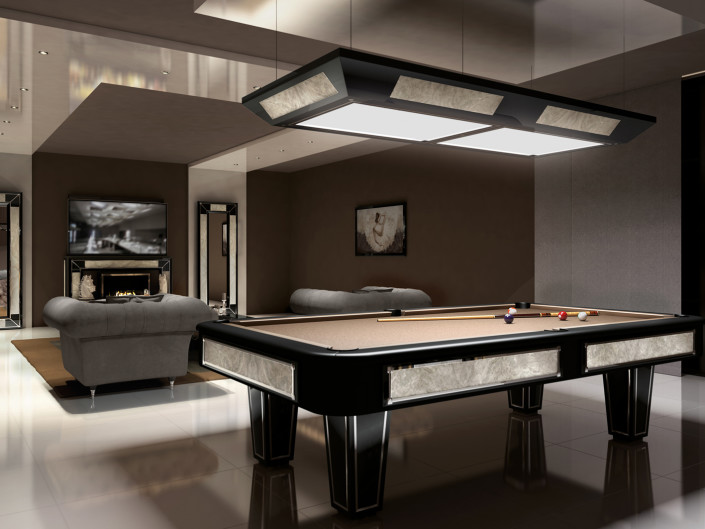 Contemporary pool table for high-end villa billiard room
