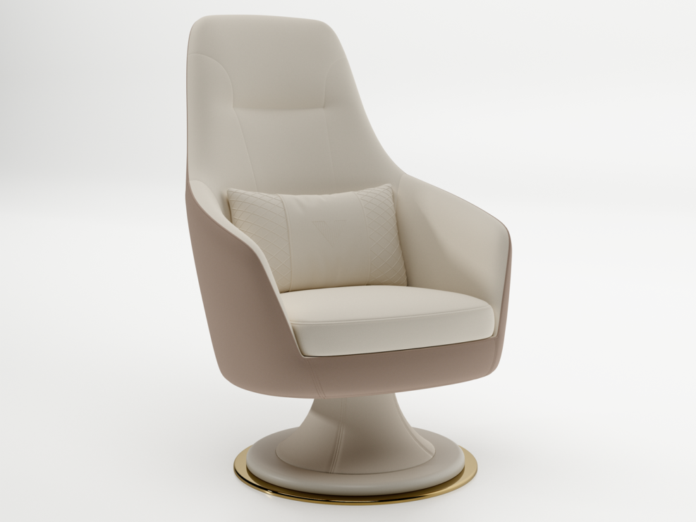 Swivel armchair produced in Italy