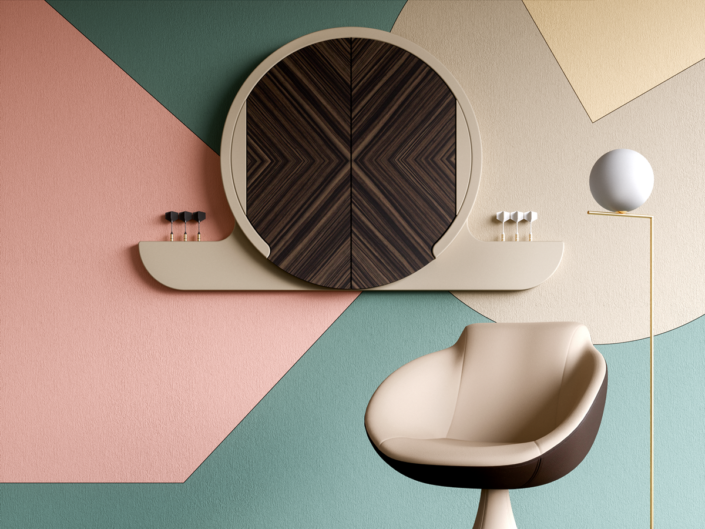 Modern swivel chair for luxury interiors