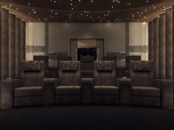 Home movie theater with made in italy furniture