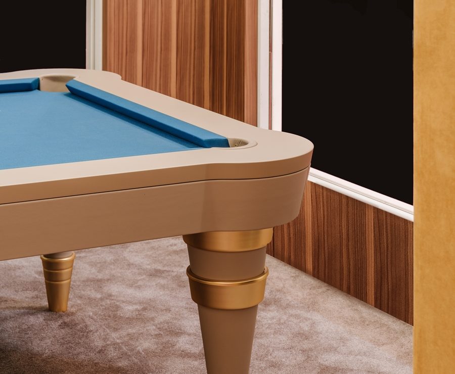 Wooden Luxury Pool Table with Gold