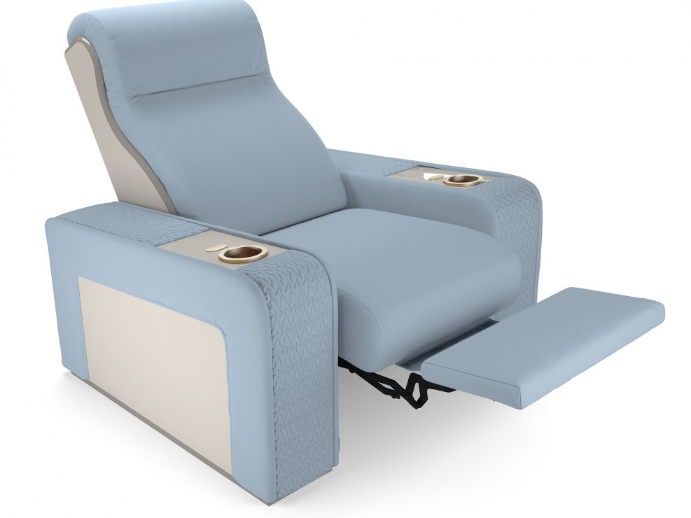 high-end theater armchair with reclining