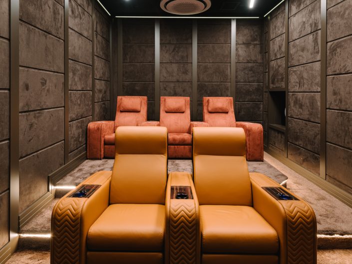 luxury custom home theater room in Milan