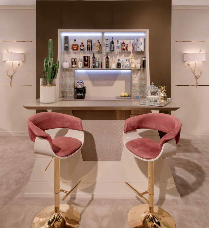 Luxury bar stools produced in Italy