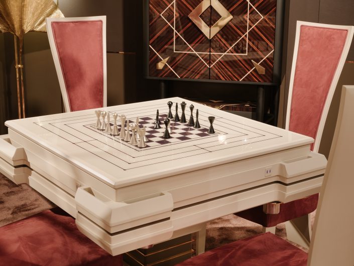 Mahjong table with automatic mechanism