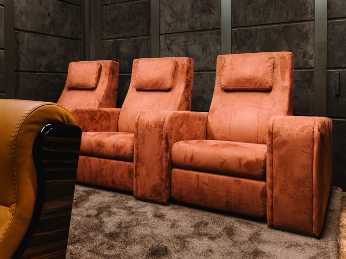reclining cinema seat made in Italy by Vismara