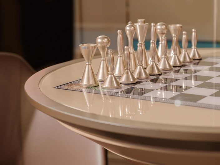 Chess Table with chess pieces