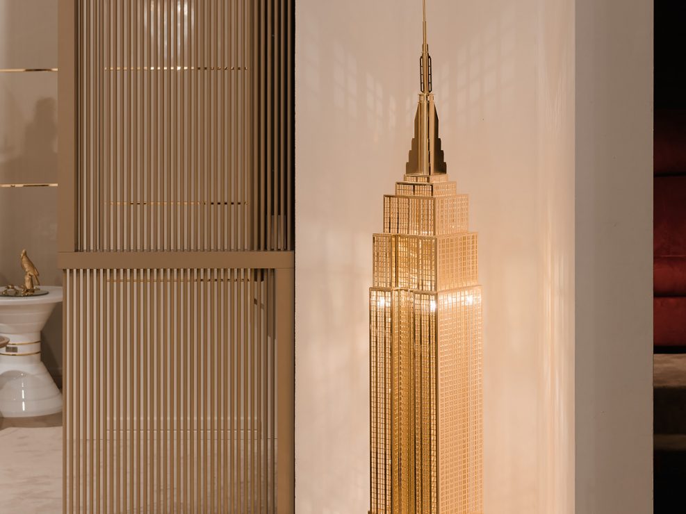 luxury gold floor lamp