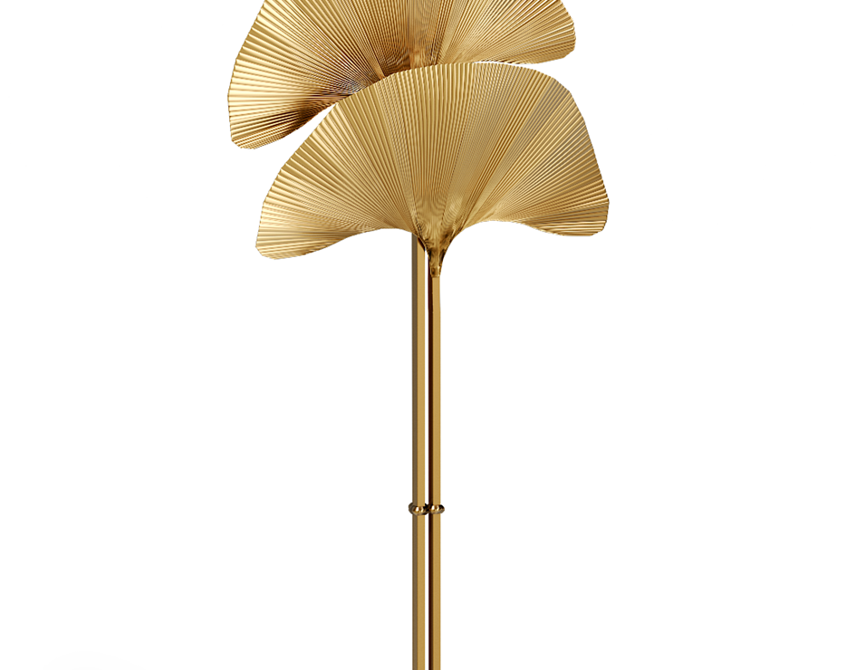 modern leaves floor lamp