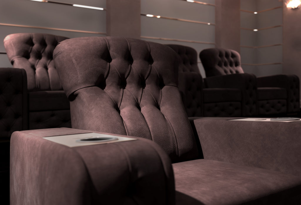 Home Cinema Chairs in capitonné for luxury home theater rooms