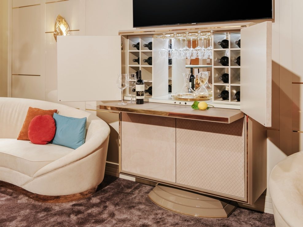 contemporary bar cabinet