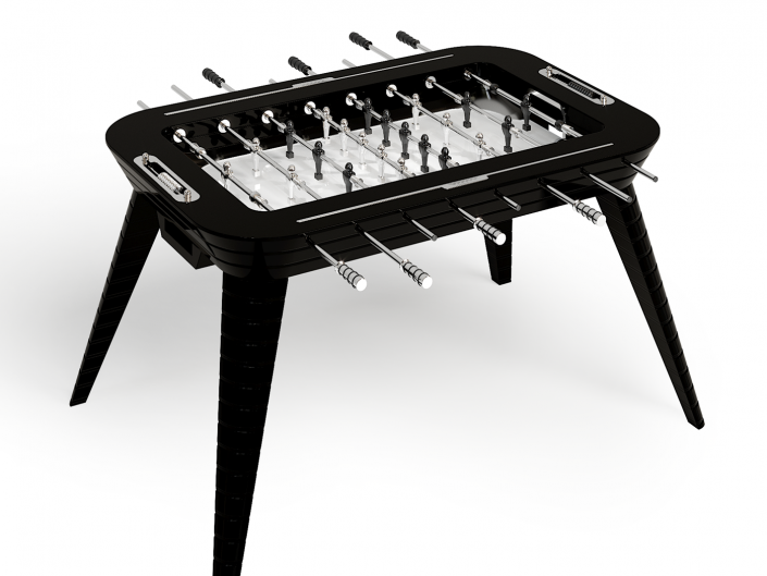 black and white luxury soccer table made in italy