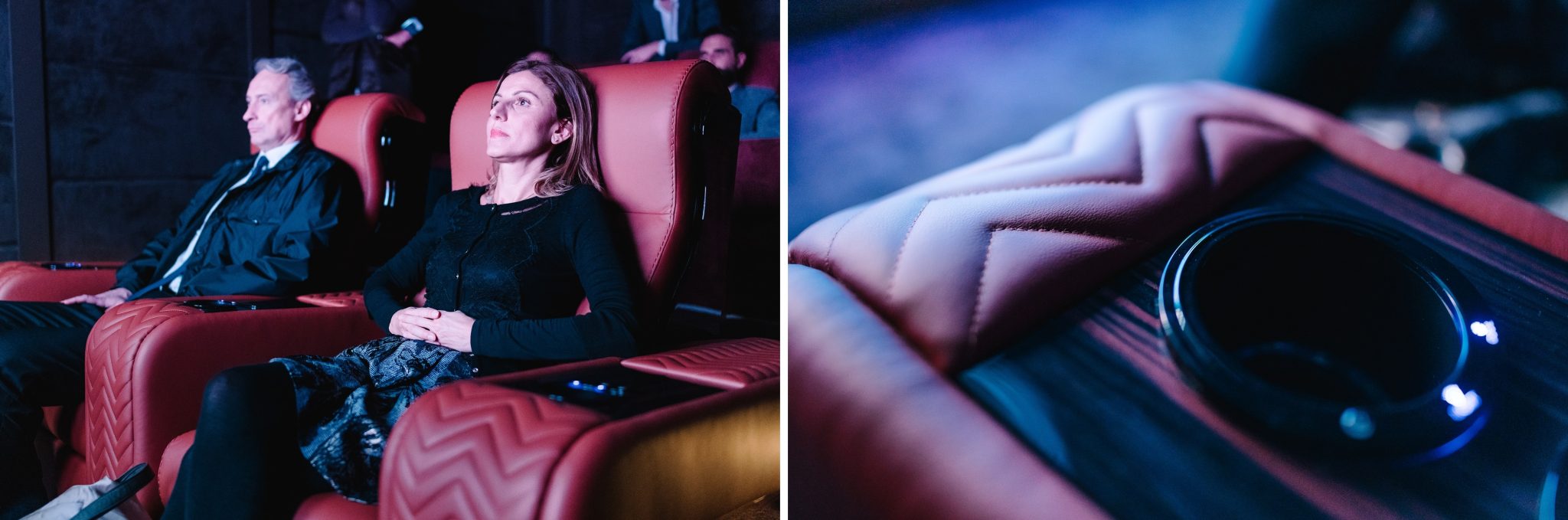 Luxury reclining cinema seat by Vismara Design