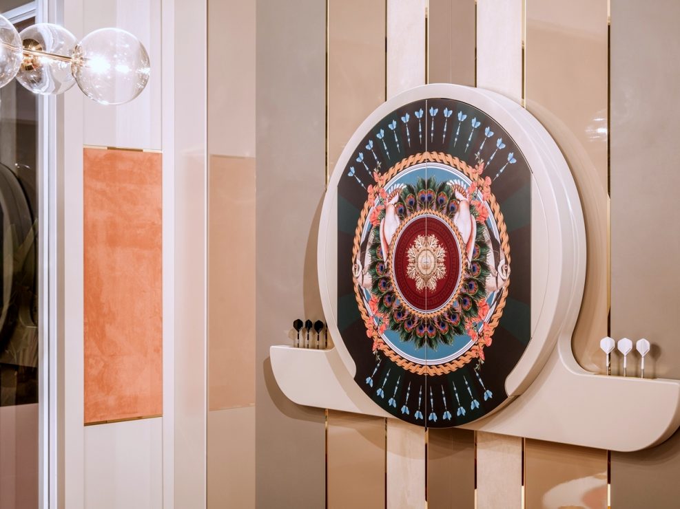 Decorative dartboard cabinet luxury
