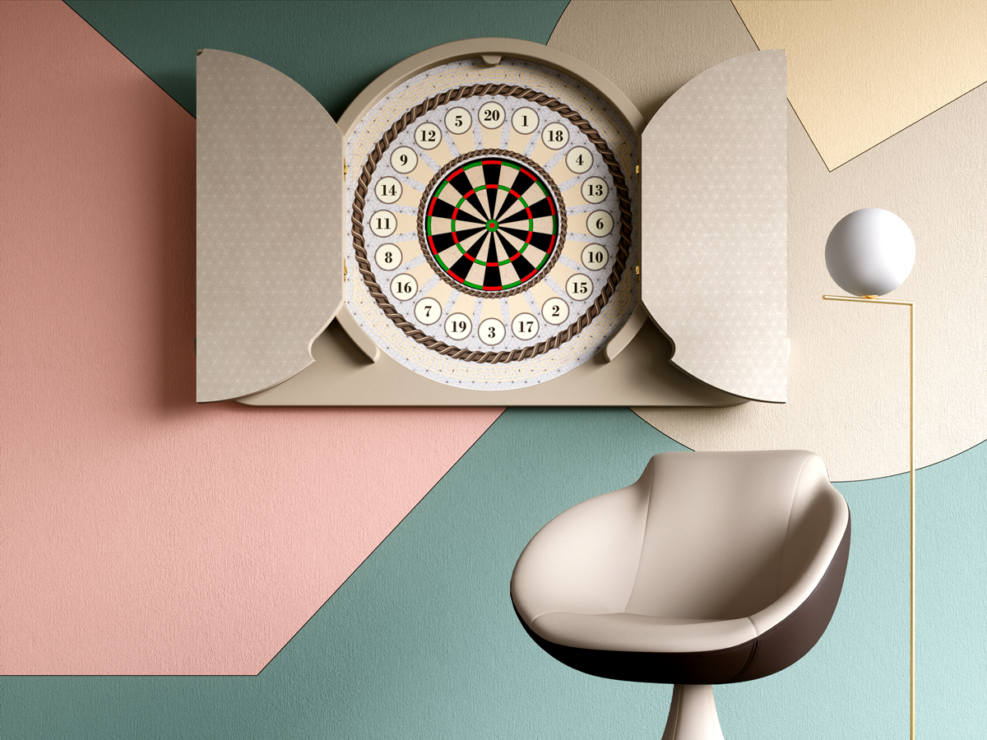 Modern wall darts cabinet for darts game