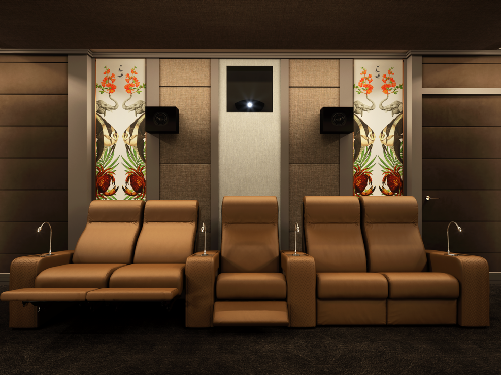 home theater room luxury made by Vismara Design