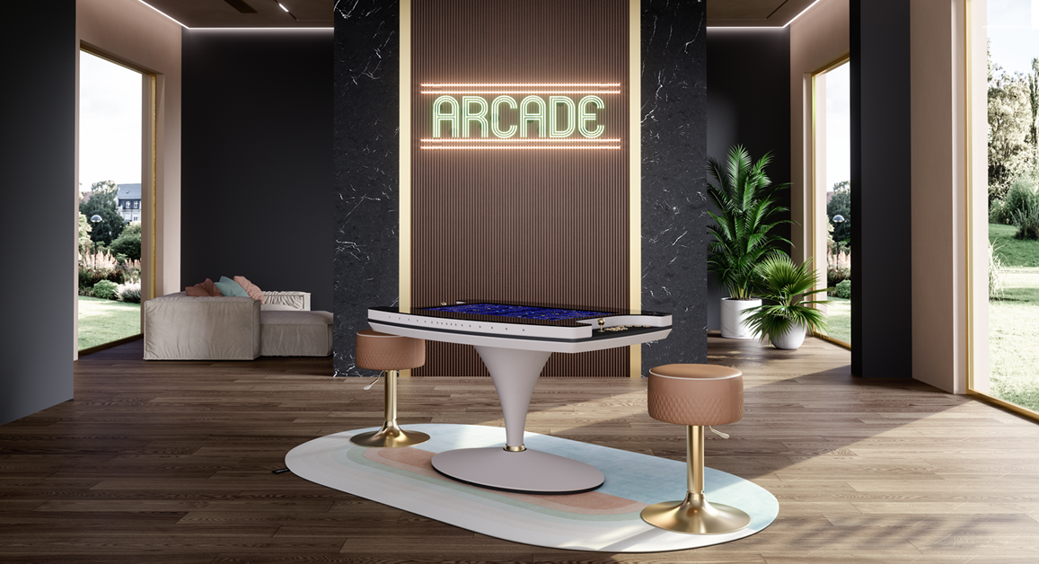 Luxury arcade cocktail table made in Italy by Vismara Design
