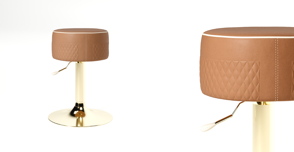 Vismara Design proposes a new swivel leather stool