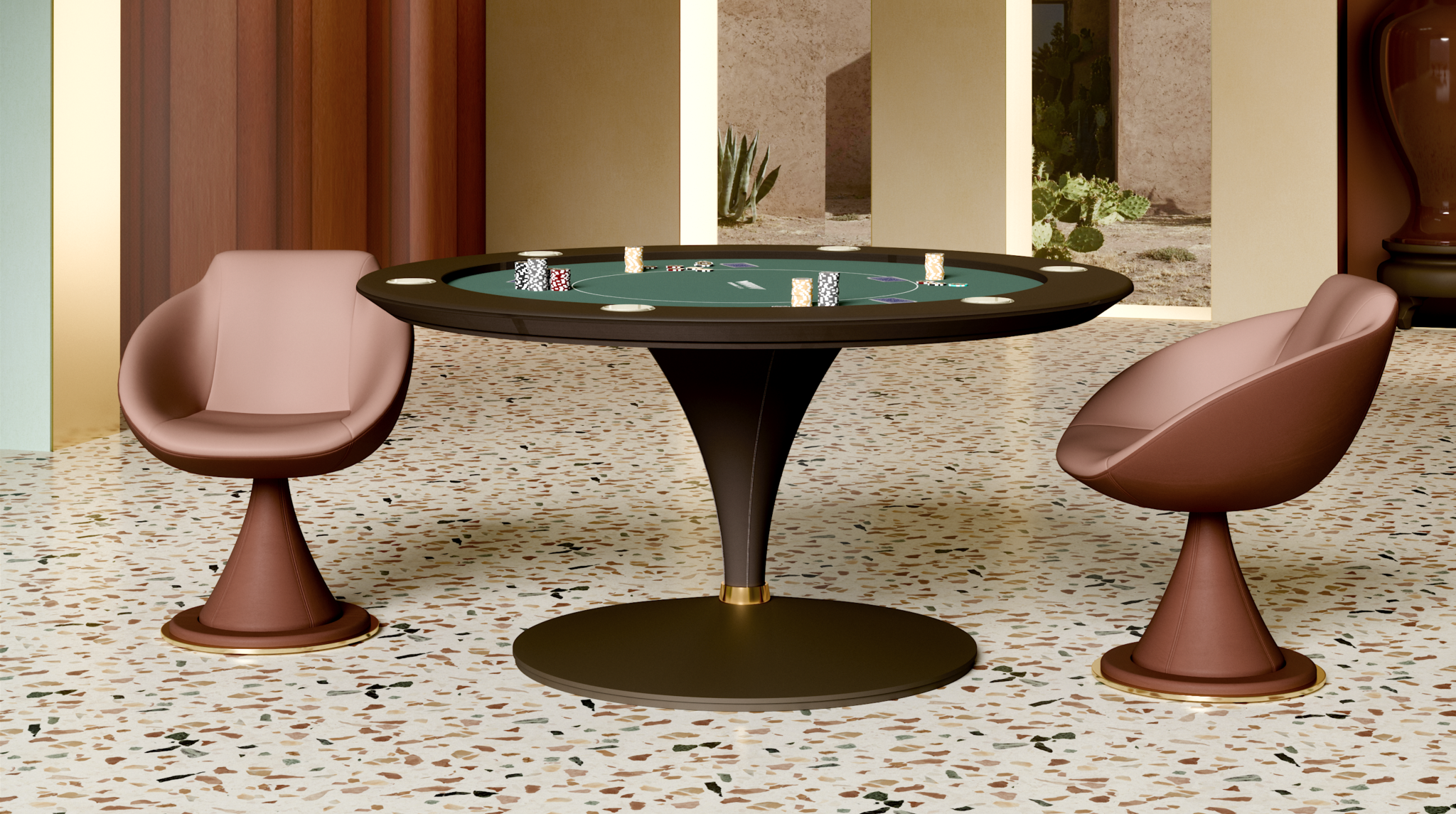 Vismara Design - Runder Pokertisch Asso Deluxe