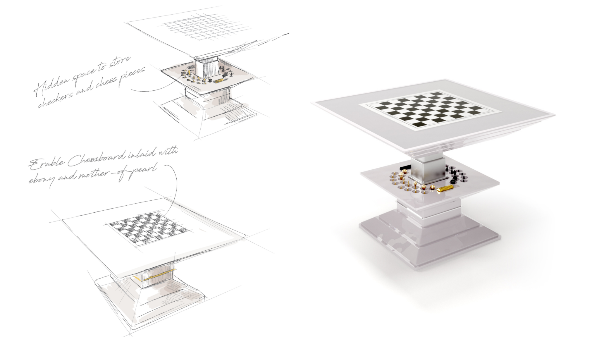 square chess table