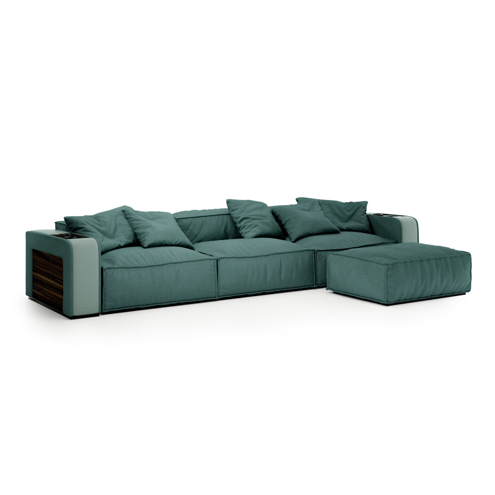 divano modulare Onassis colore turchese Vismara Design