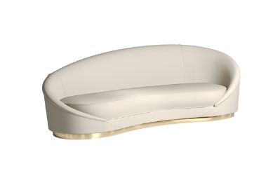 Wavy curved sofa Vismara Design