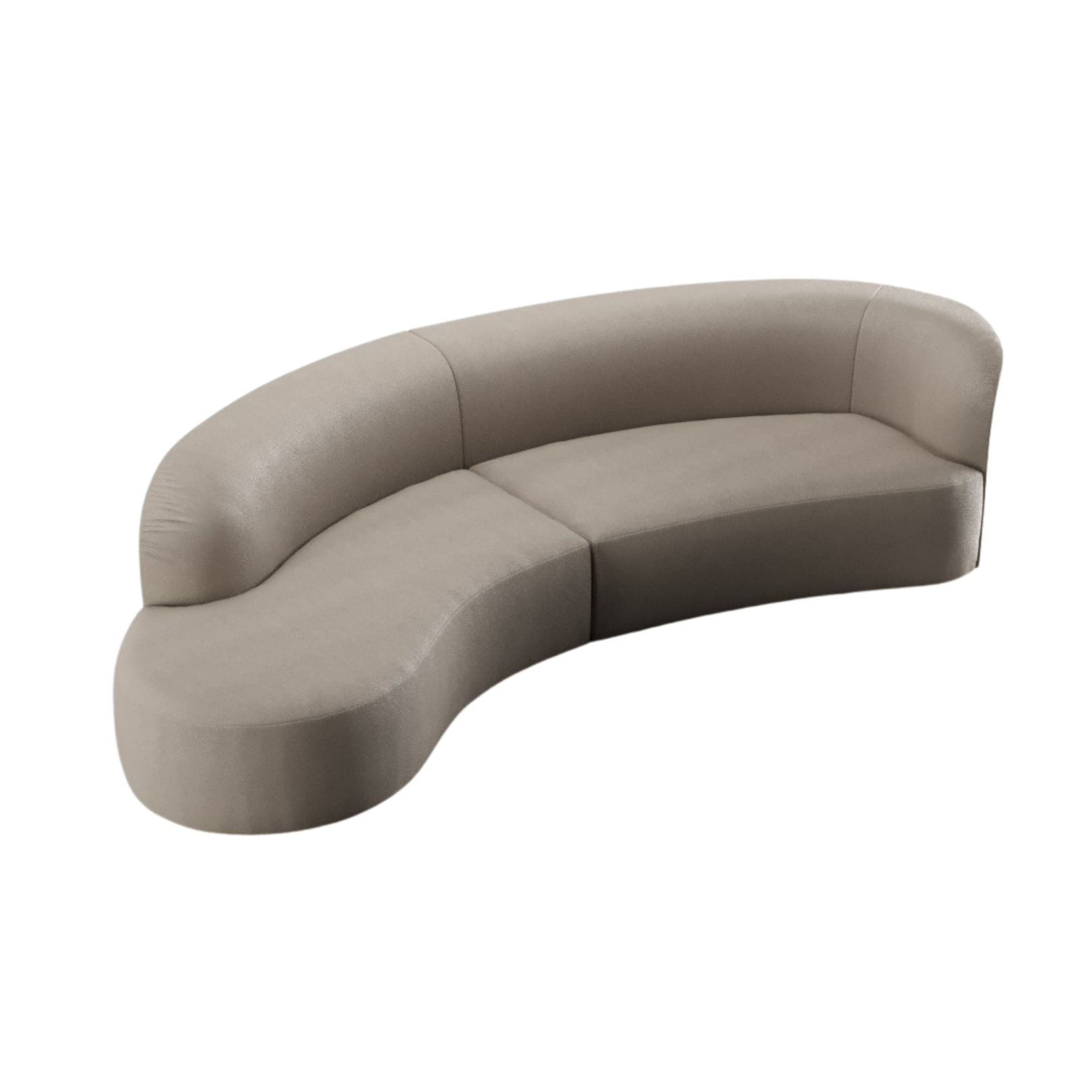 Curved shop sofa design