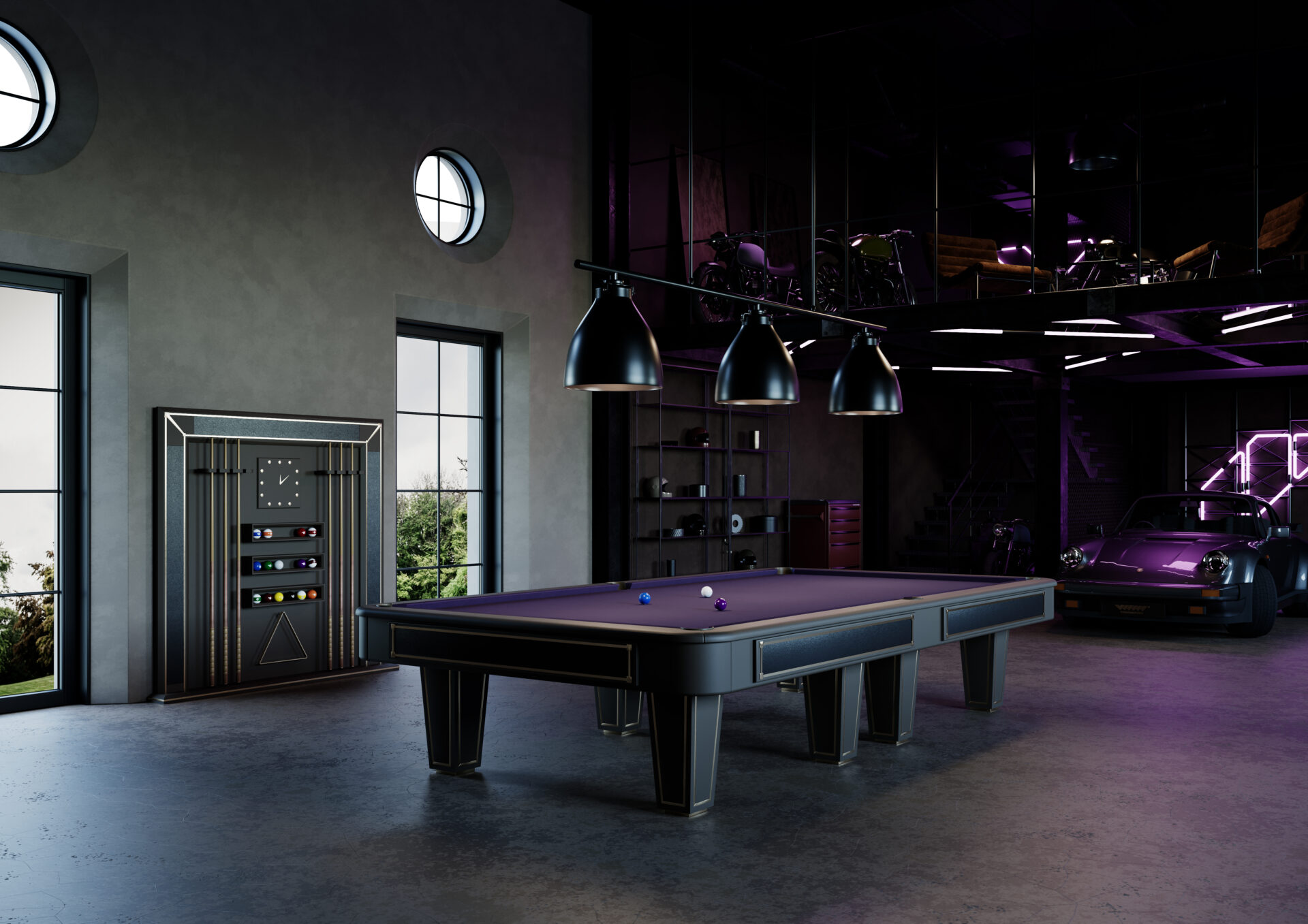 pool table made in italy for luxury homes