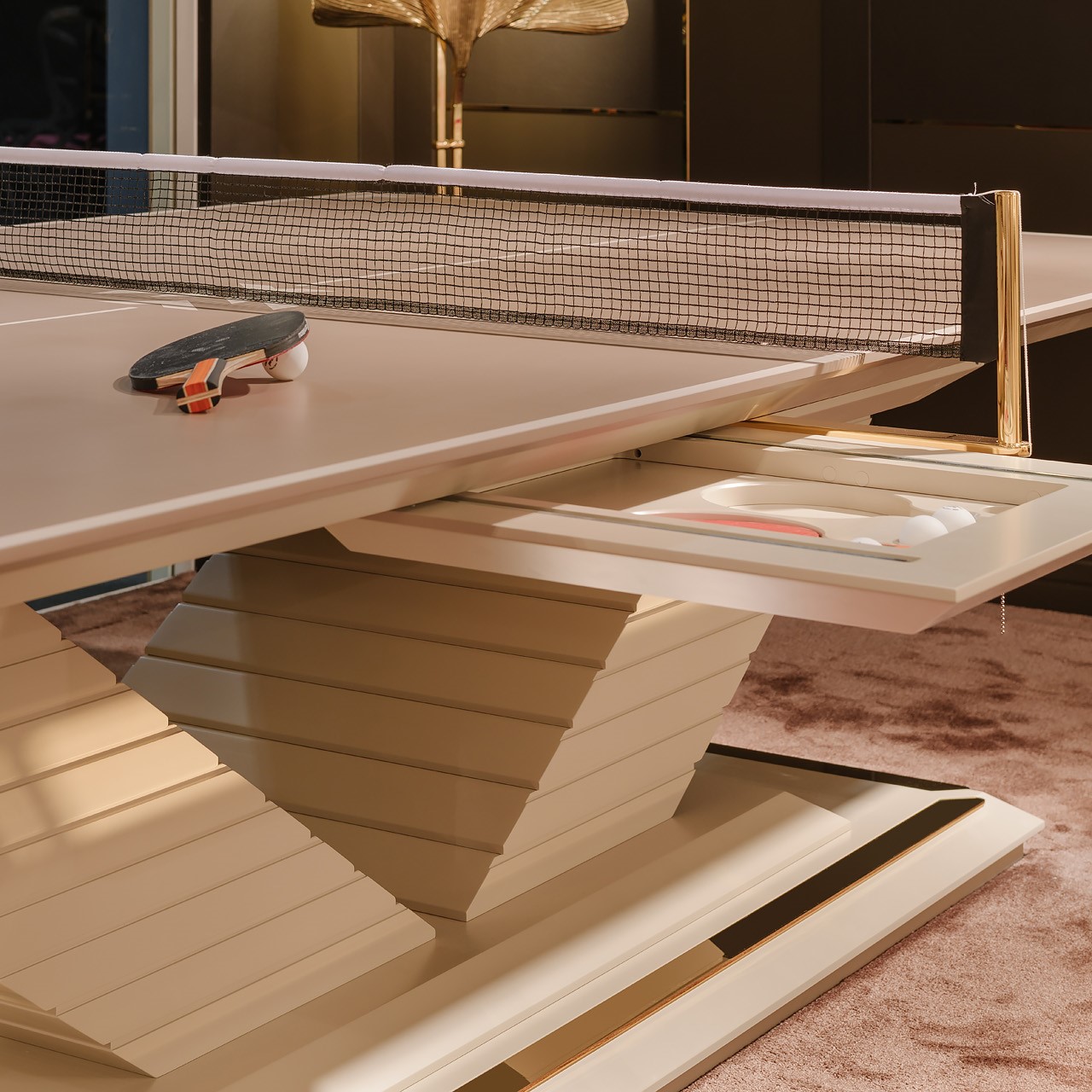 tavolo da ping pong di lusso convertibile in tavolo da conferenza