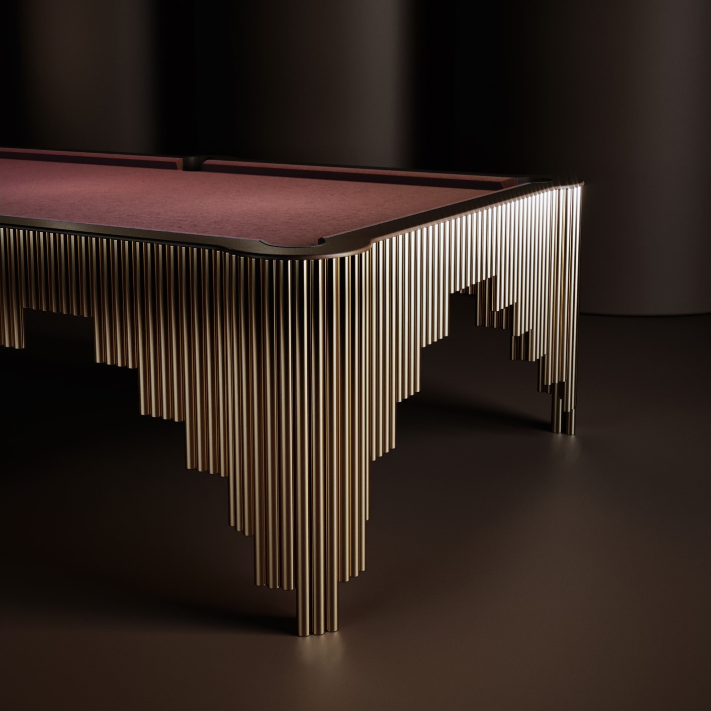 tavolo da biliardo professionale di lusso in oro