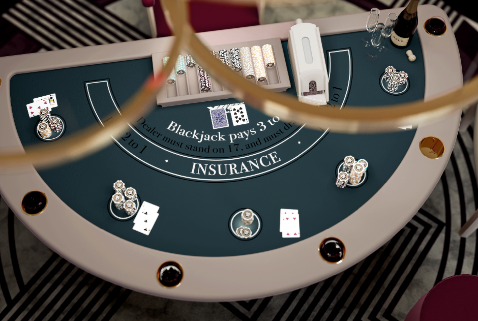Tavolo da blackjack moderno