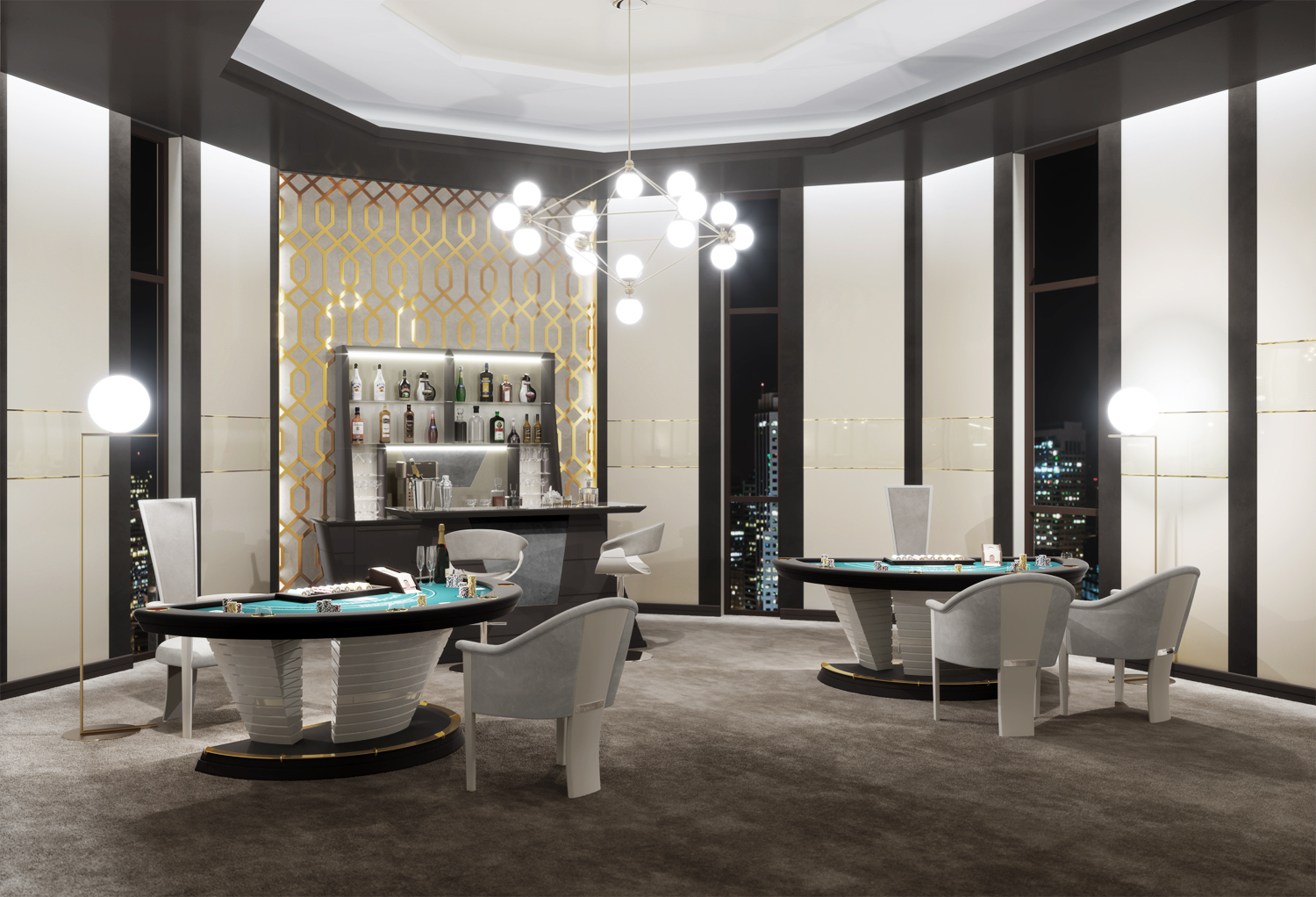 tavolo da blackjack moderno per case di lusso