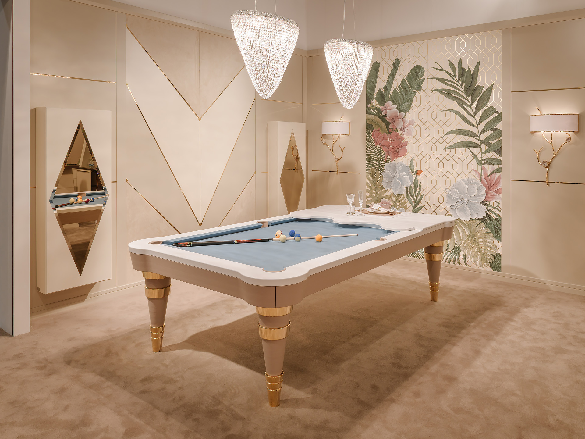 luxury pool table made in italy