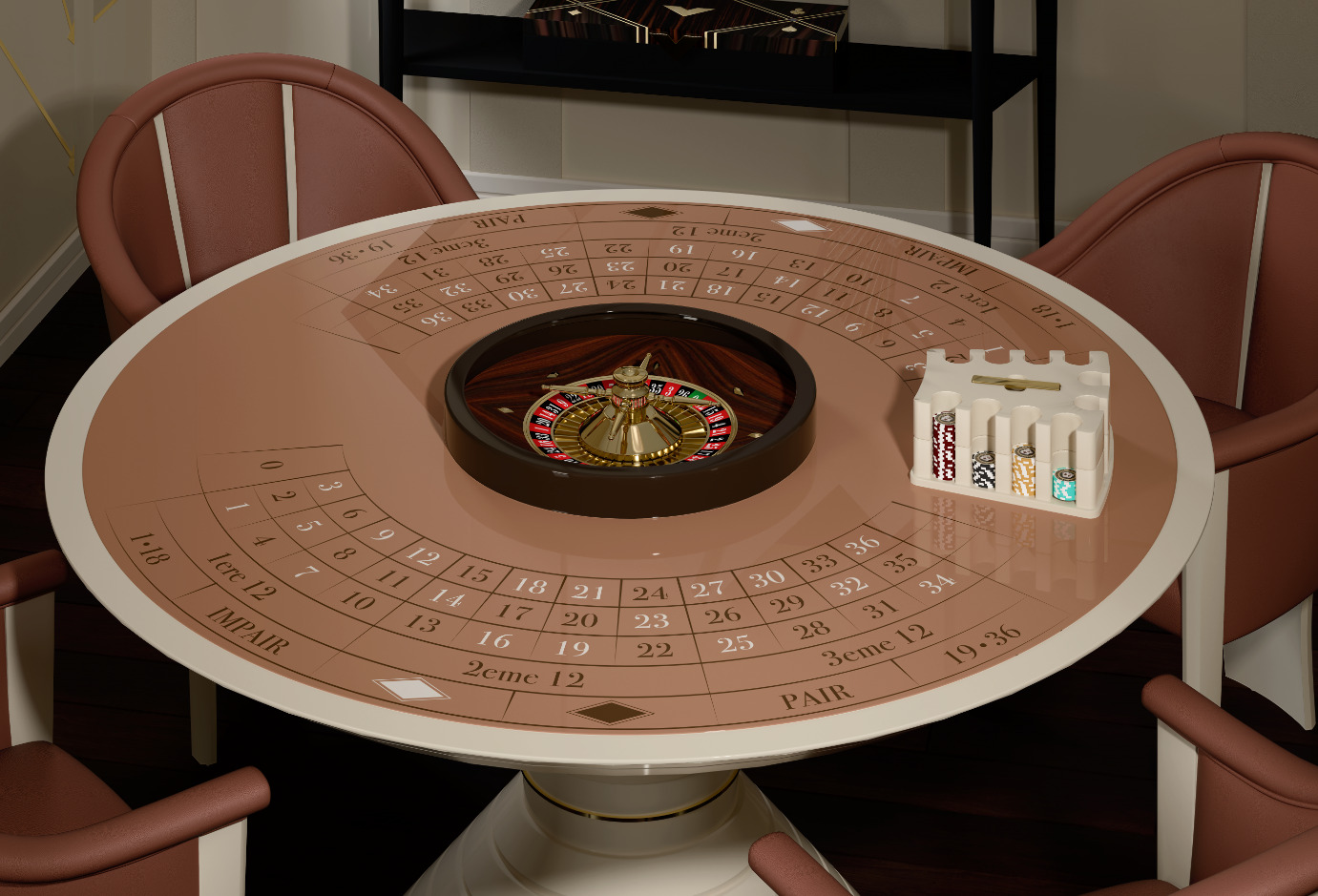 round roulette table luxury