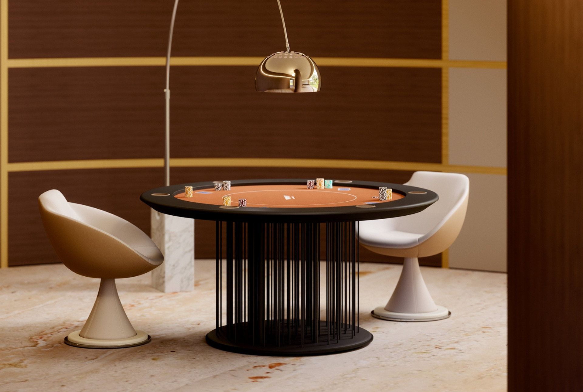 round poker table for six players made in italy