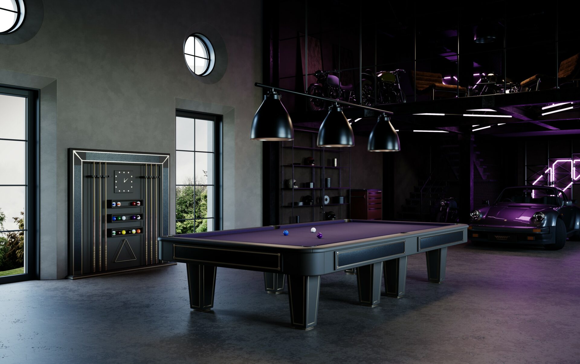 cue rack made in italy for pool table