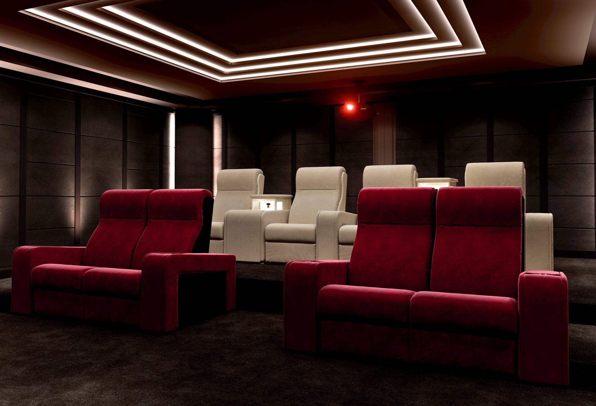 poltrona cinema moderna per sala cinema di lusso