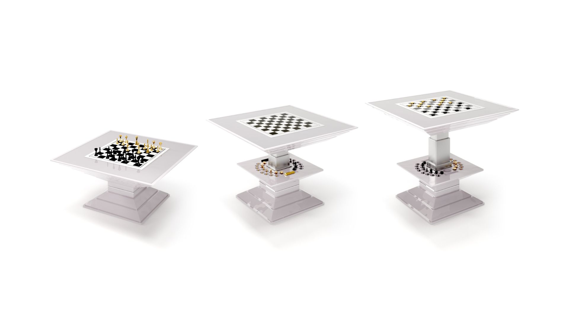 Luxury chess table made in italy